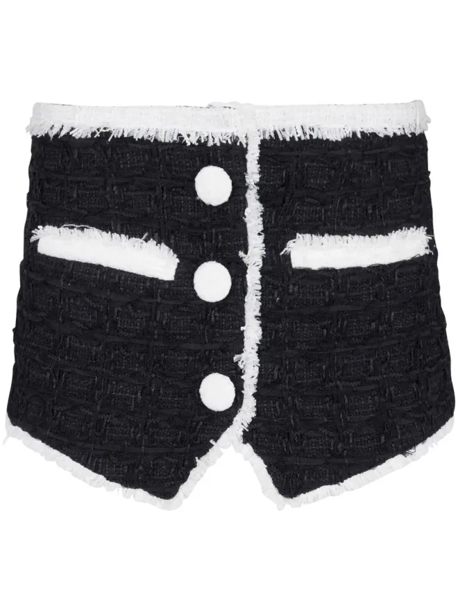 BALMAIN Balmain ツイードミニスカート - ブラックの商品画像