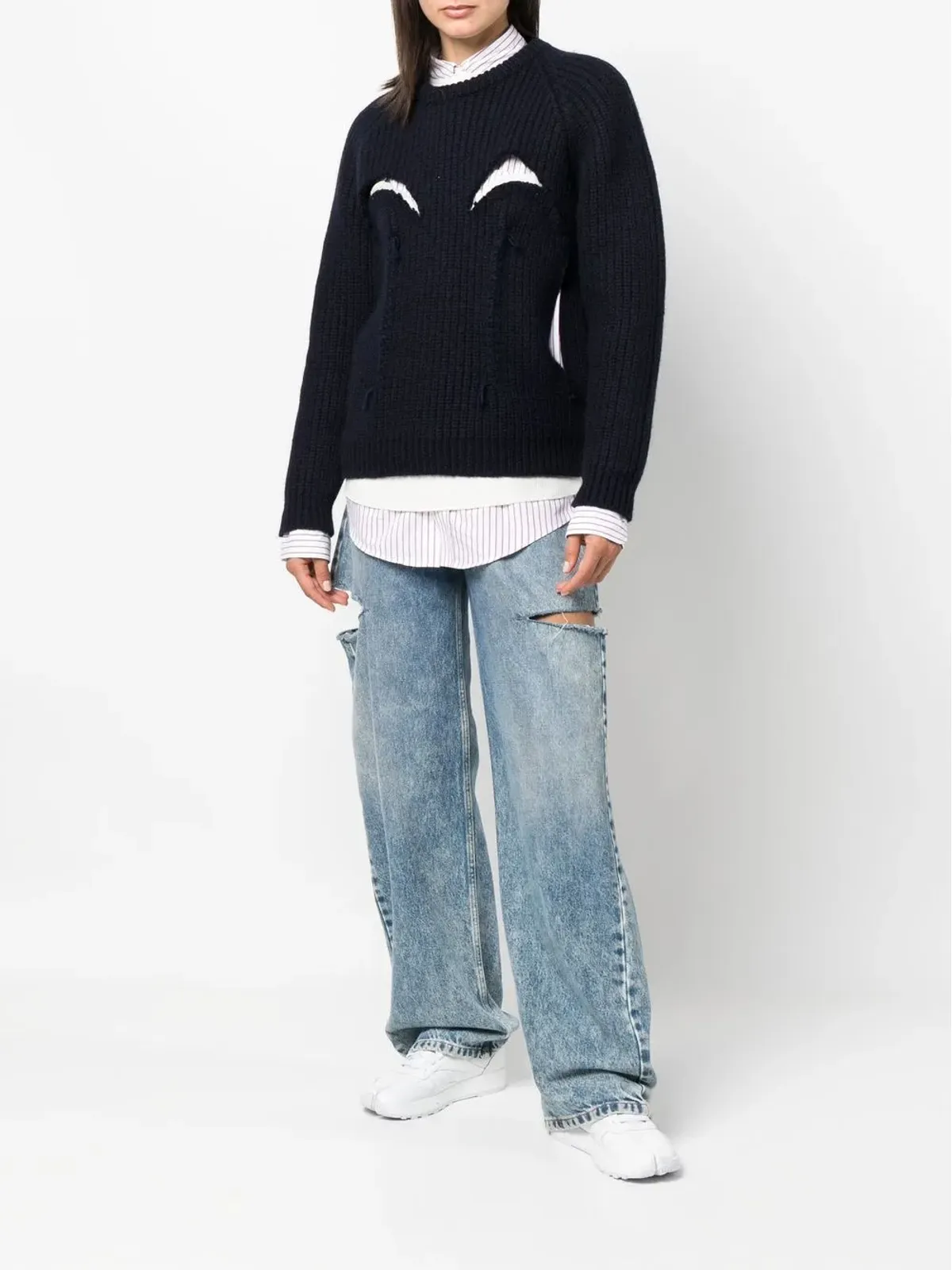 Maison Margiela レイヤードウールセーター - 画像3