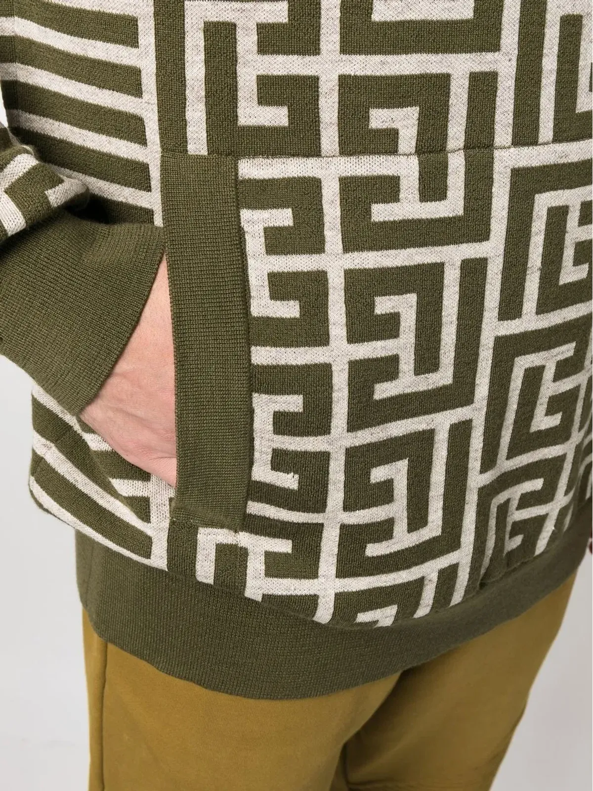 Balmain モノグラムストライプフーディー - 画像5