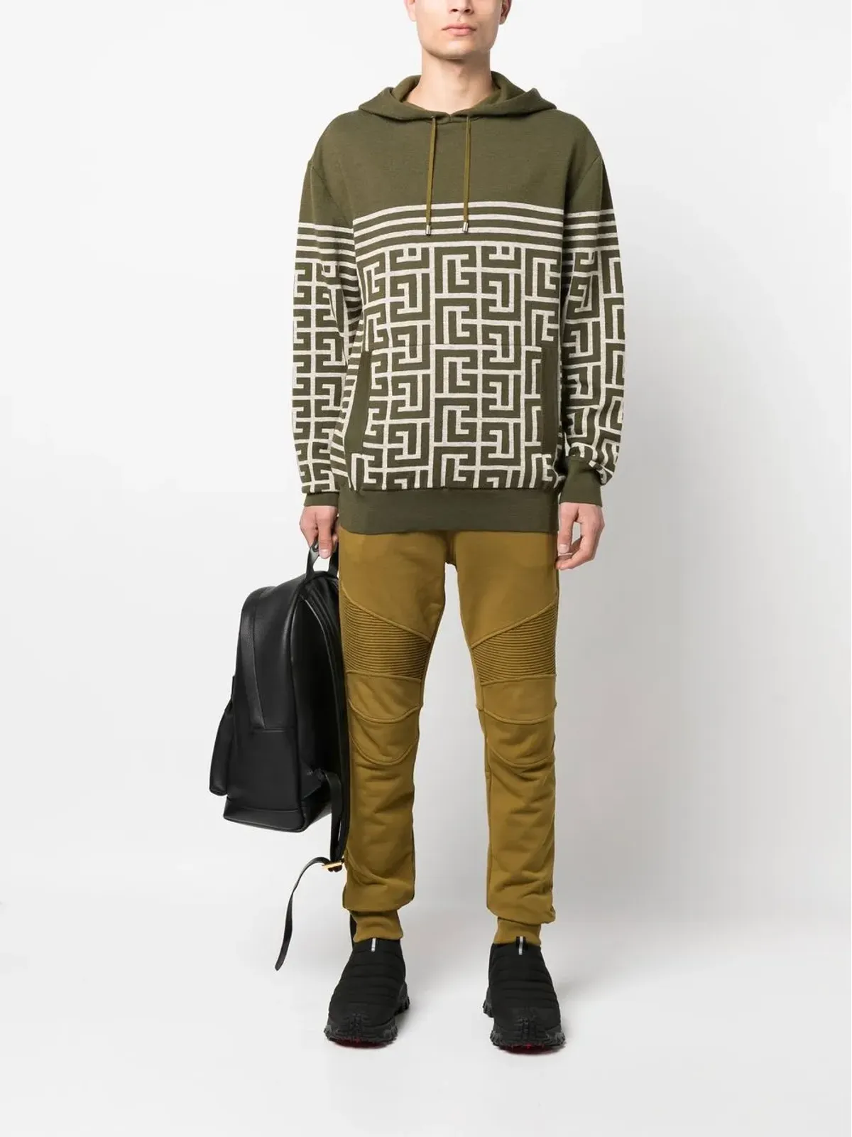 Balmain モノグラムストライプフーディー - 画像2
