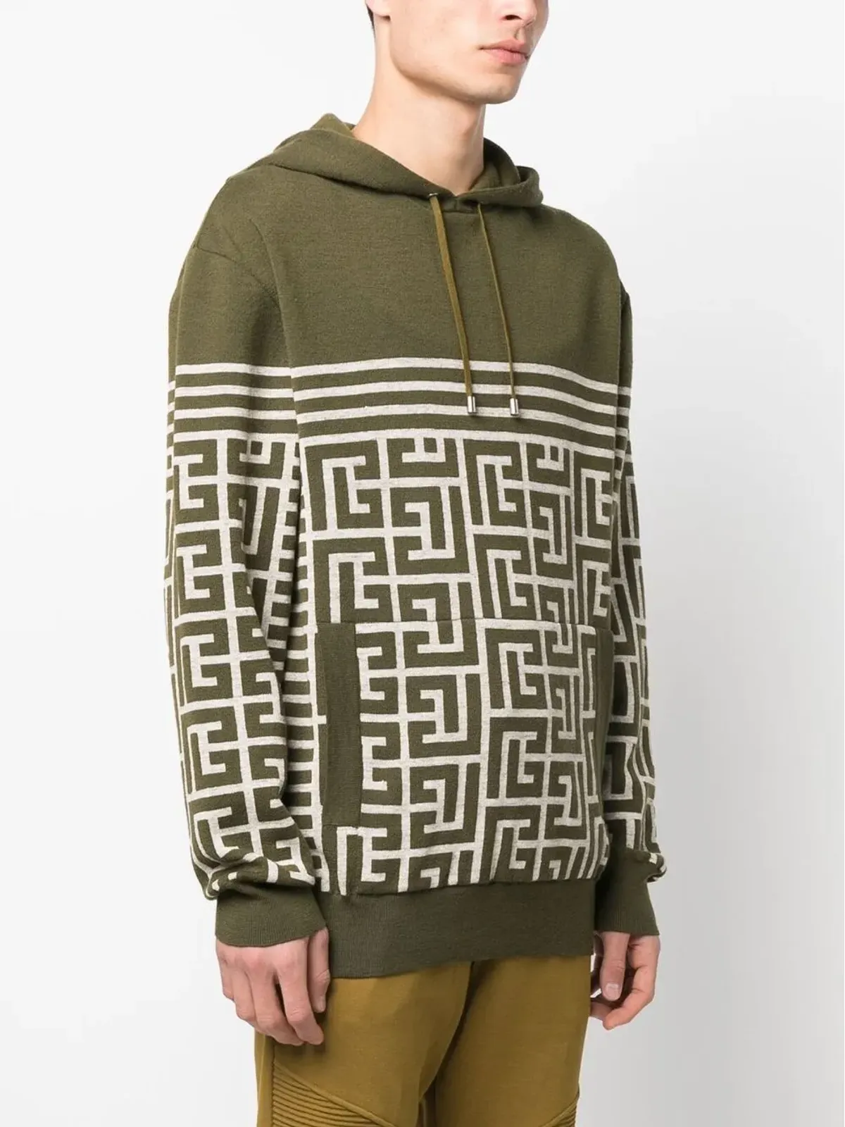 Balmain モノグラムストライプフーディー - 画像3