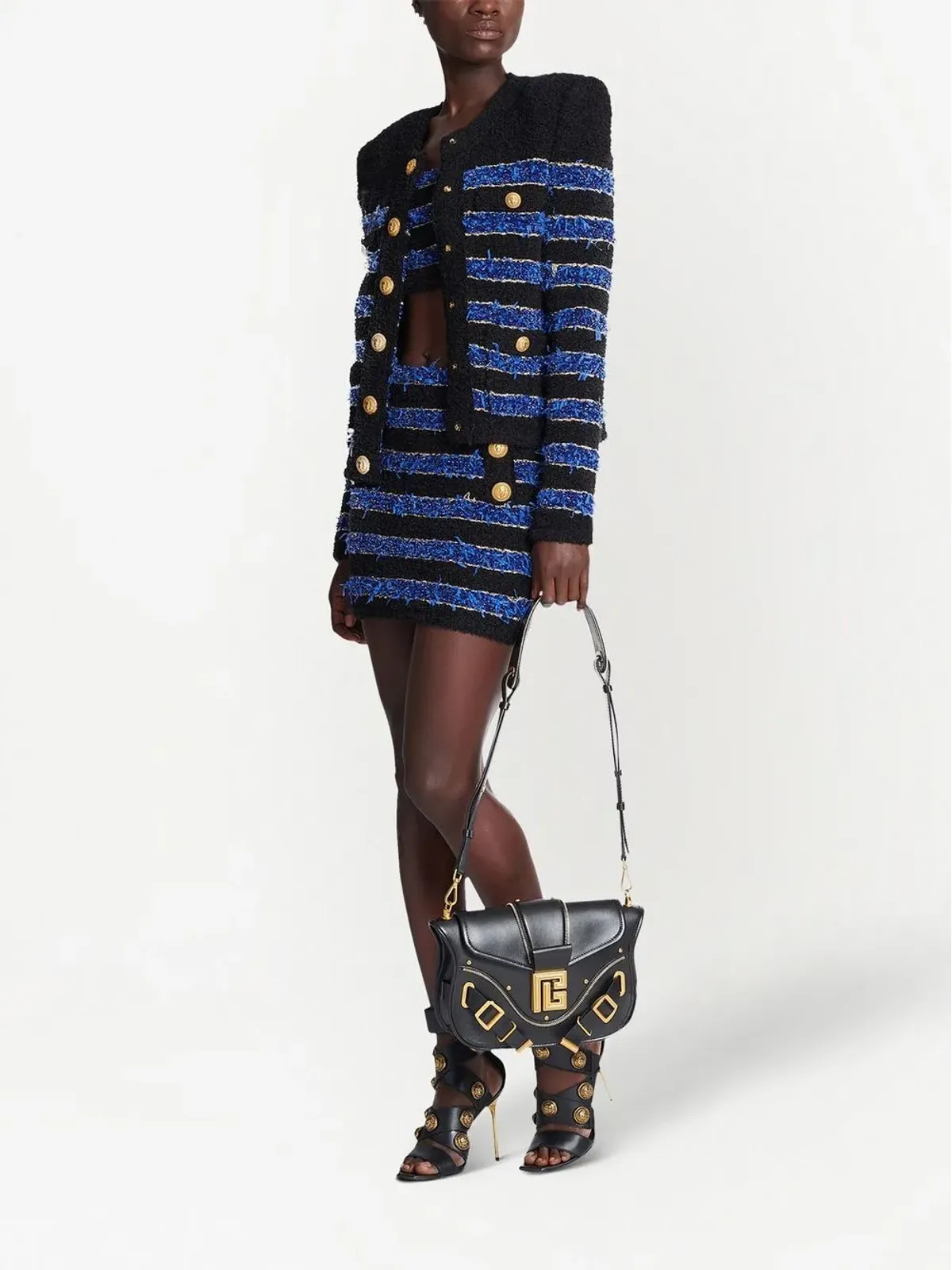 Balmain ボタンディテール ペンシルスカート - 画像2