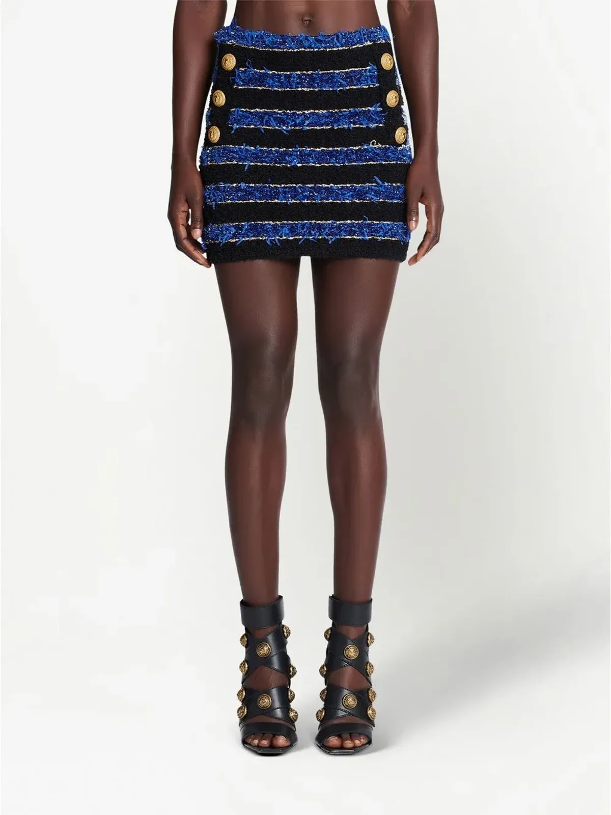 Balmain ボタンディテール ペンシルスカート - 画像3