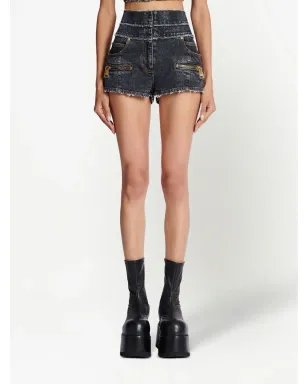 Balmain マルチポケットデニムショーツ ブルー - サムネイル3