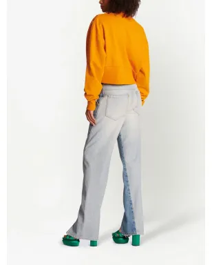 Balmain ロゴプリント入り オーガニックコットン スウェットシャツ オレンジ - サムネイル3