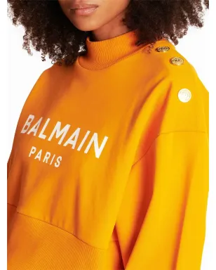 Balmain ロゴプリント入り オーガニックコットン スウェットシャツ オレンジ - サムネイル4
