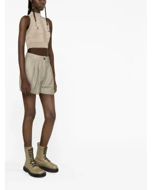 Balmain ハイウエストラムスキンショーツ - サムネイル3