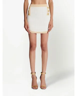 Balmain ボタン装飾ニットミニスカート - サムネイル3