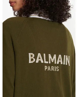 Balmain ボタンフロント ニットカーディガン ブラウン - サムネイル5