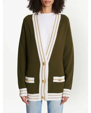 Balmain ボタンフロント ニットカーディガン ブラウン - サムネイル3