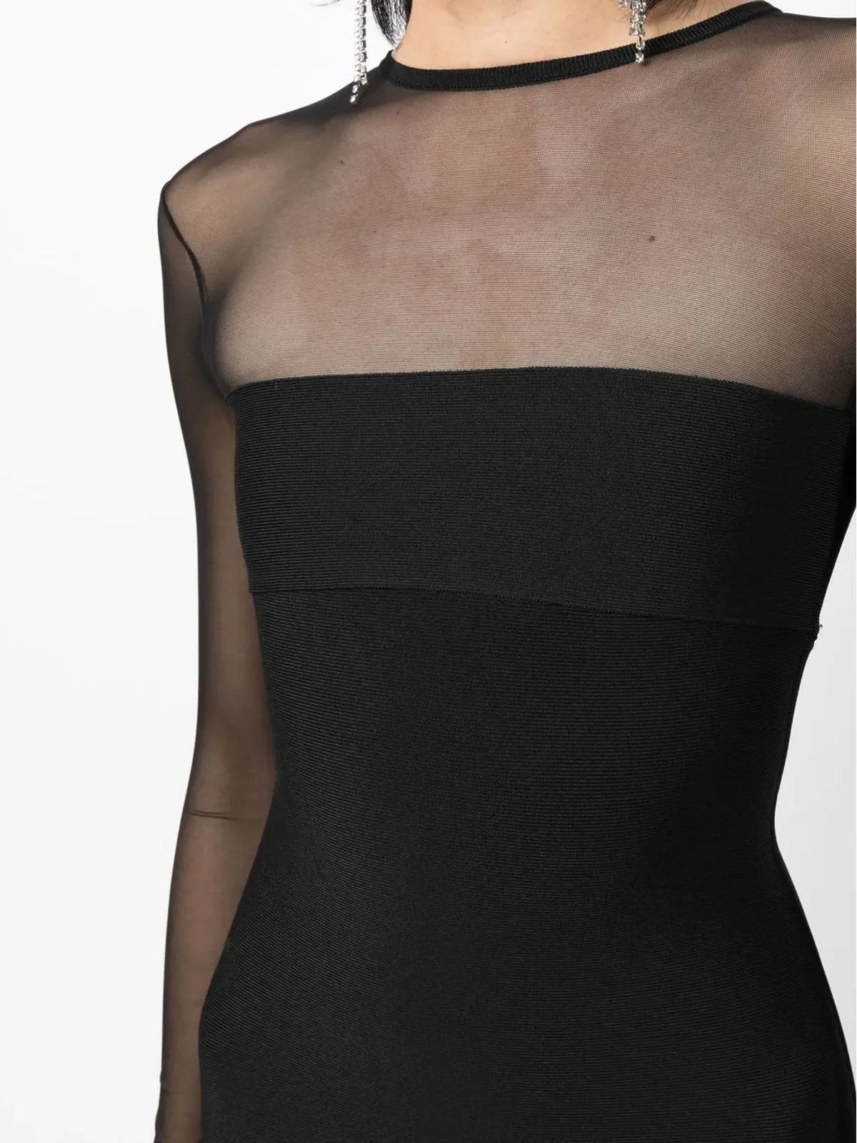 Herve L. Leroux シアートップ ペンシルドレス - 画像5