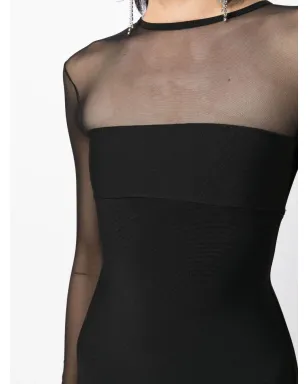 Herve L. Leroux シアートップ ペンシルドレス - サムネイル5