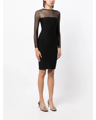 Herve L. Leroux シアートップ ペンシルドレス - サムネイル3