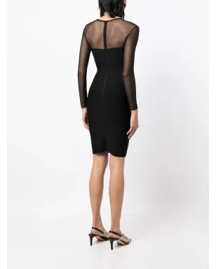 Herve L. Leroux シアートップ ペンシルドレス - サムネイル4