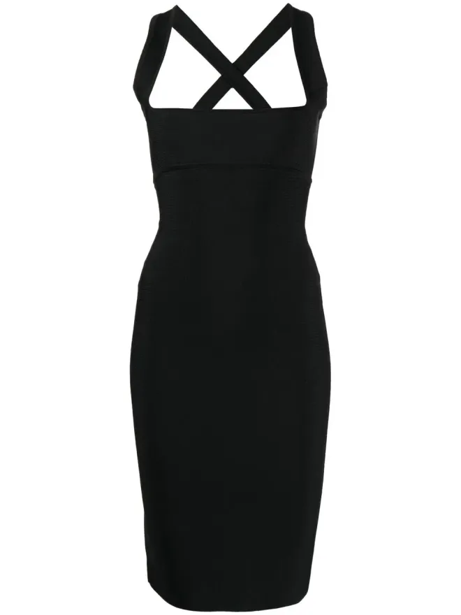 Herve L. Leroux Herve L. Leroux スクープネック・ペンシルドレス ブラックの商品画像
