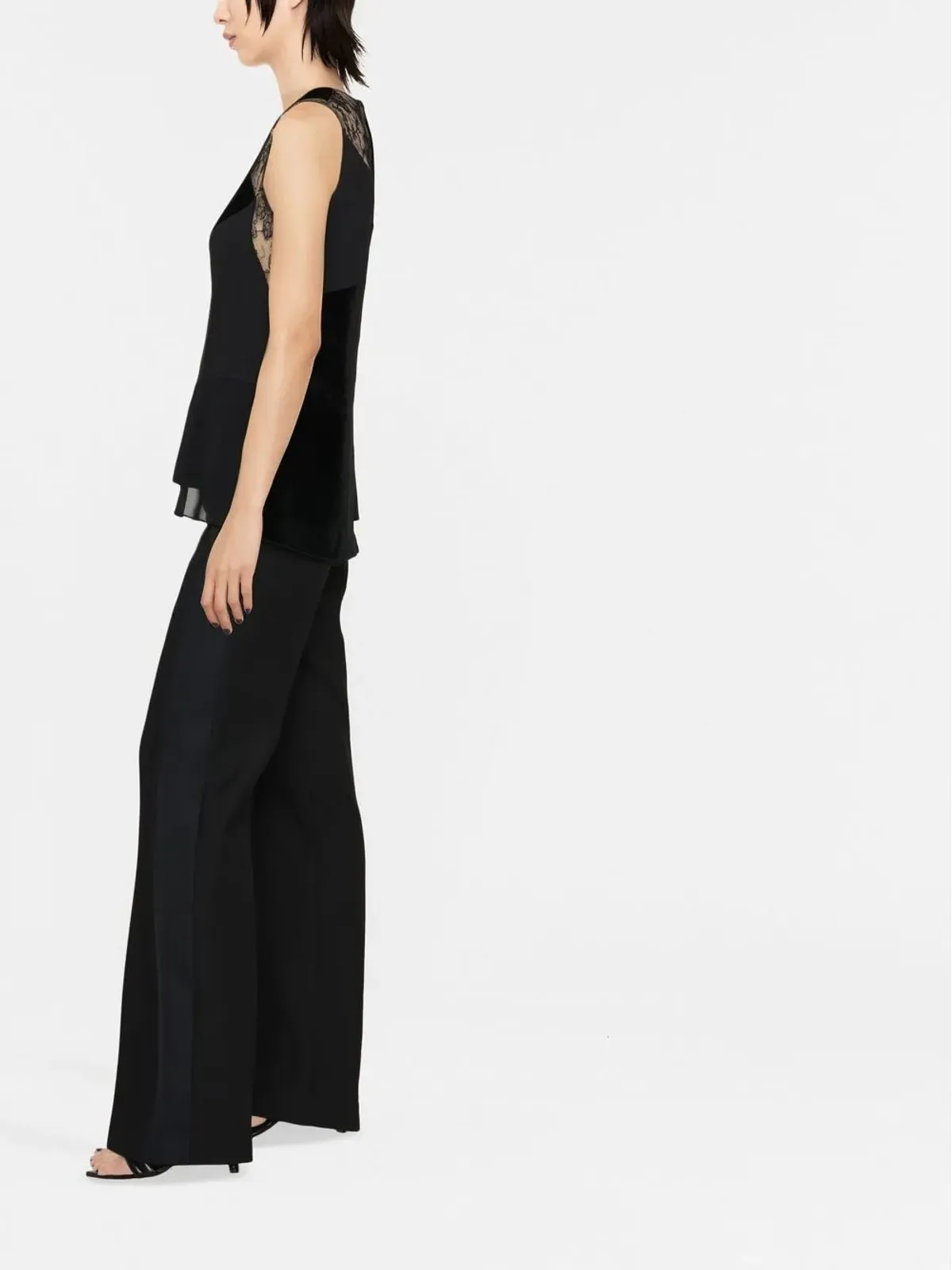 Stella McCartney パッチワーク レースディテール ベルベットトップ - 画像3