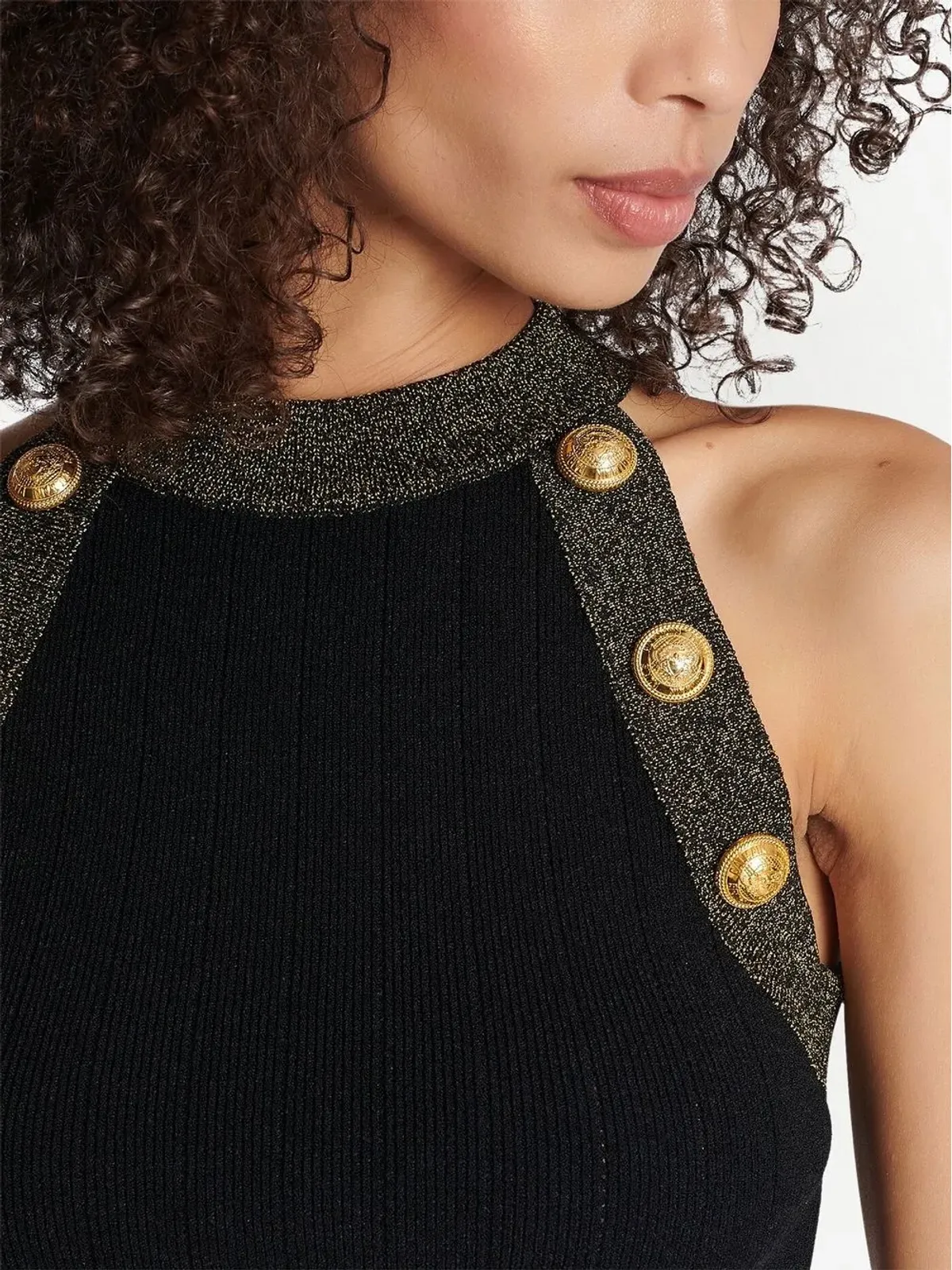 Balmain コントラストトリム編みトップ - 画像4