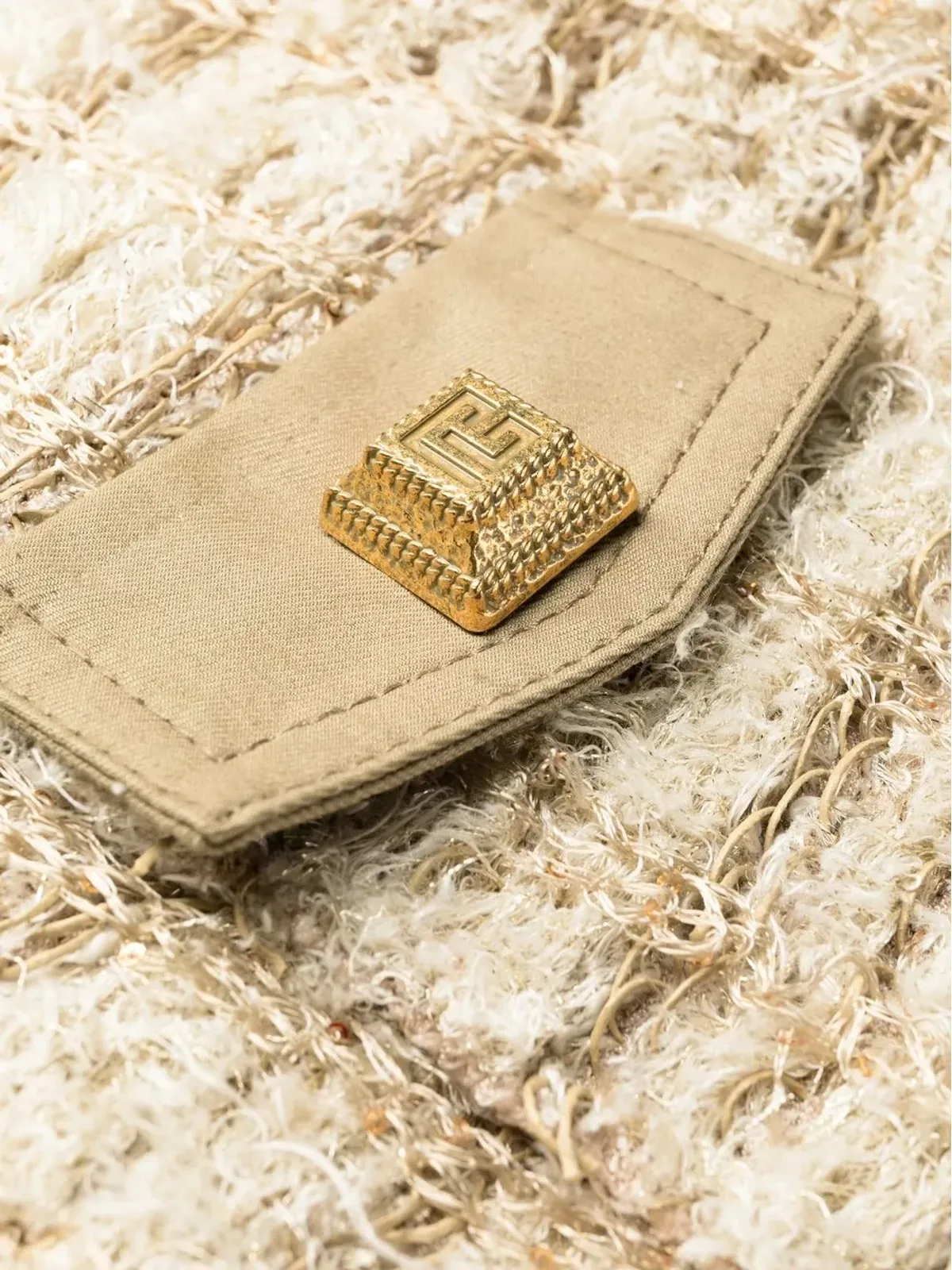Balmain ベージュのツイード ノースリーブ ドレス - 画像5