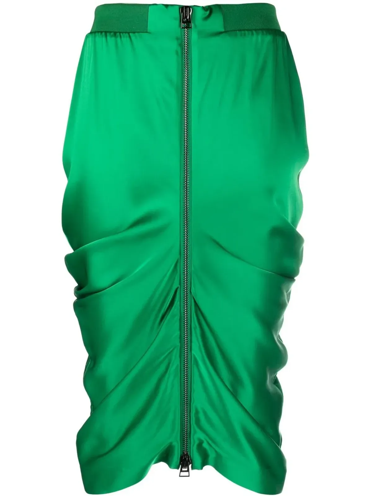 TOM FORD ジップアップ ドレープ ペンシルスカート - グリーン - 画像1