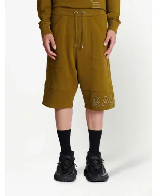 Balmain ロゴプリント オーガニックコットン ショーツ - ブラウン - サムネイル3