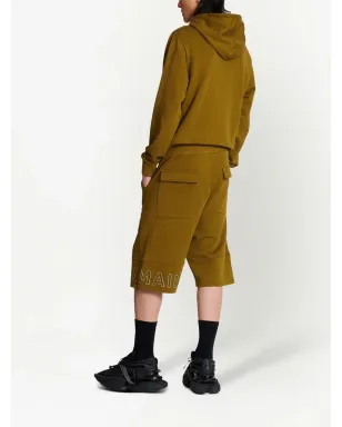 Balmain ロゴプリント オーガニックコットン ショーツ - ブラウン - サムネイル4