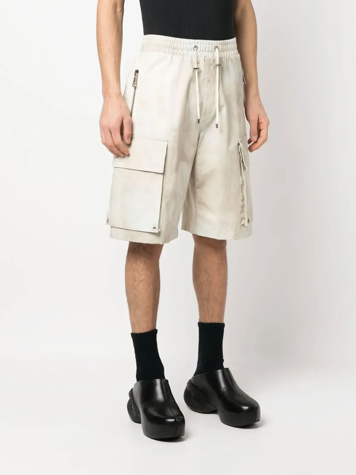 Balmain フェードエフェクト コットン カーゴショーツ - 画像3