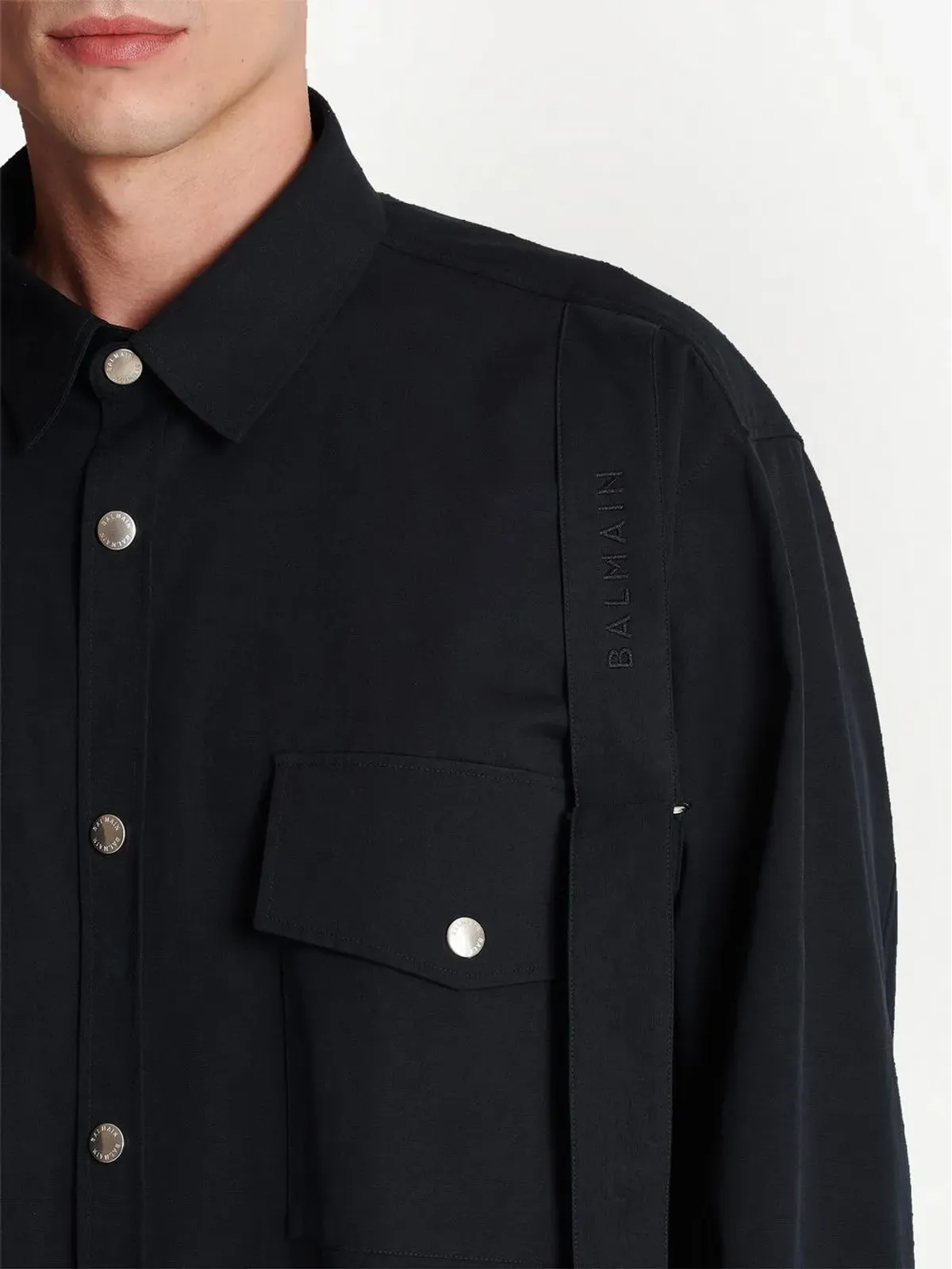 Balmain チェストフラップポケットディテールシャツ - 画像5