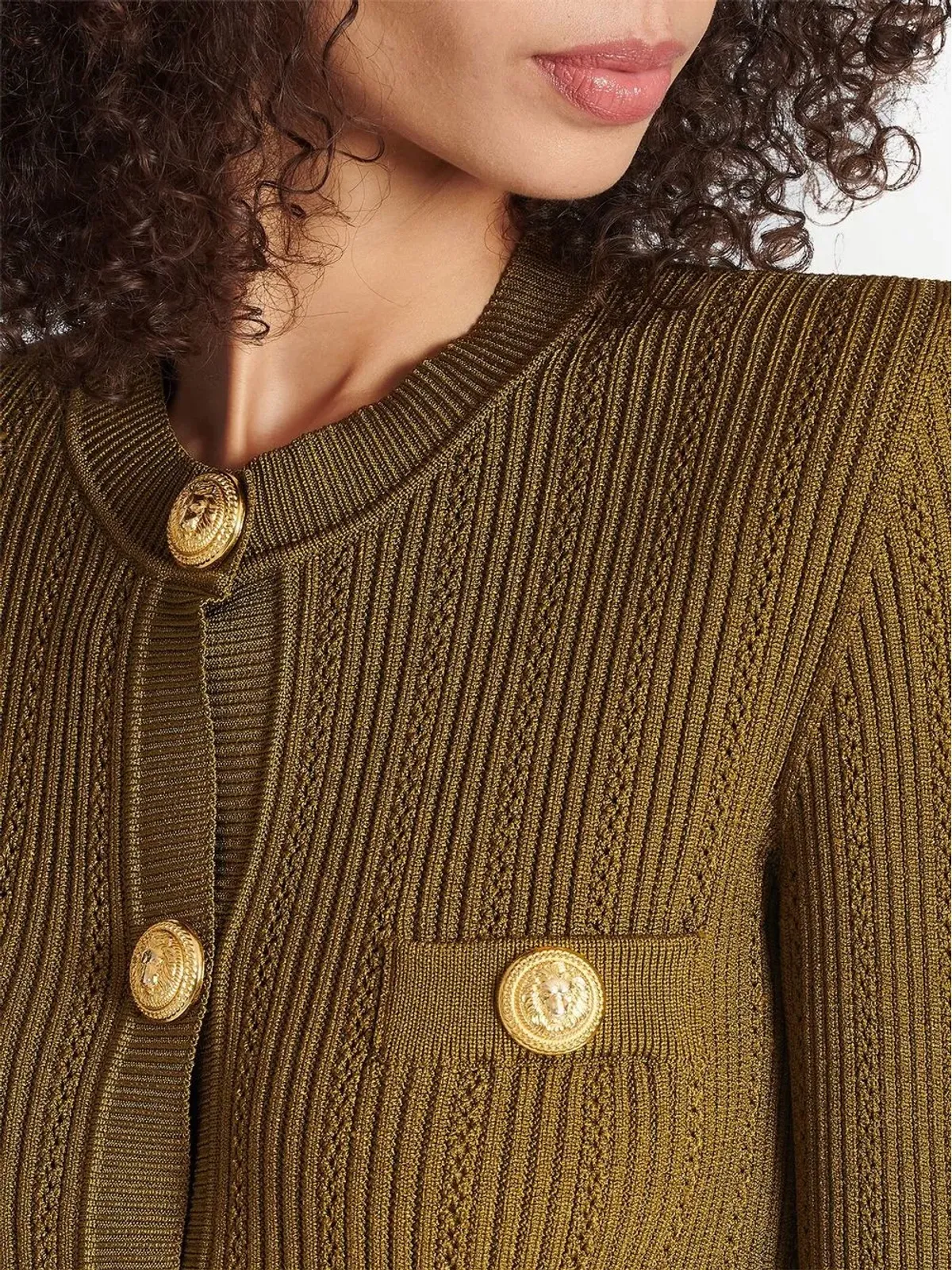 Balmain ボタンフロント編みカーディガン - 画像5
