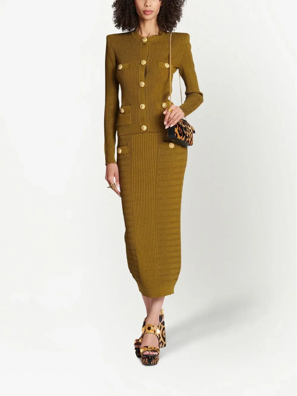 Balmain ボタンフロント編みカーディガン - 画像2