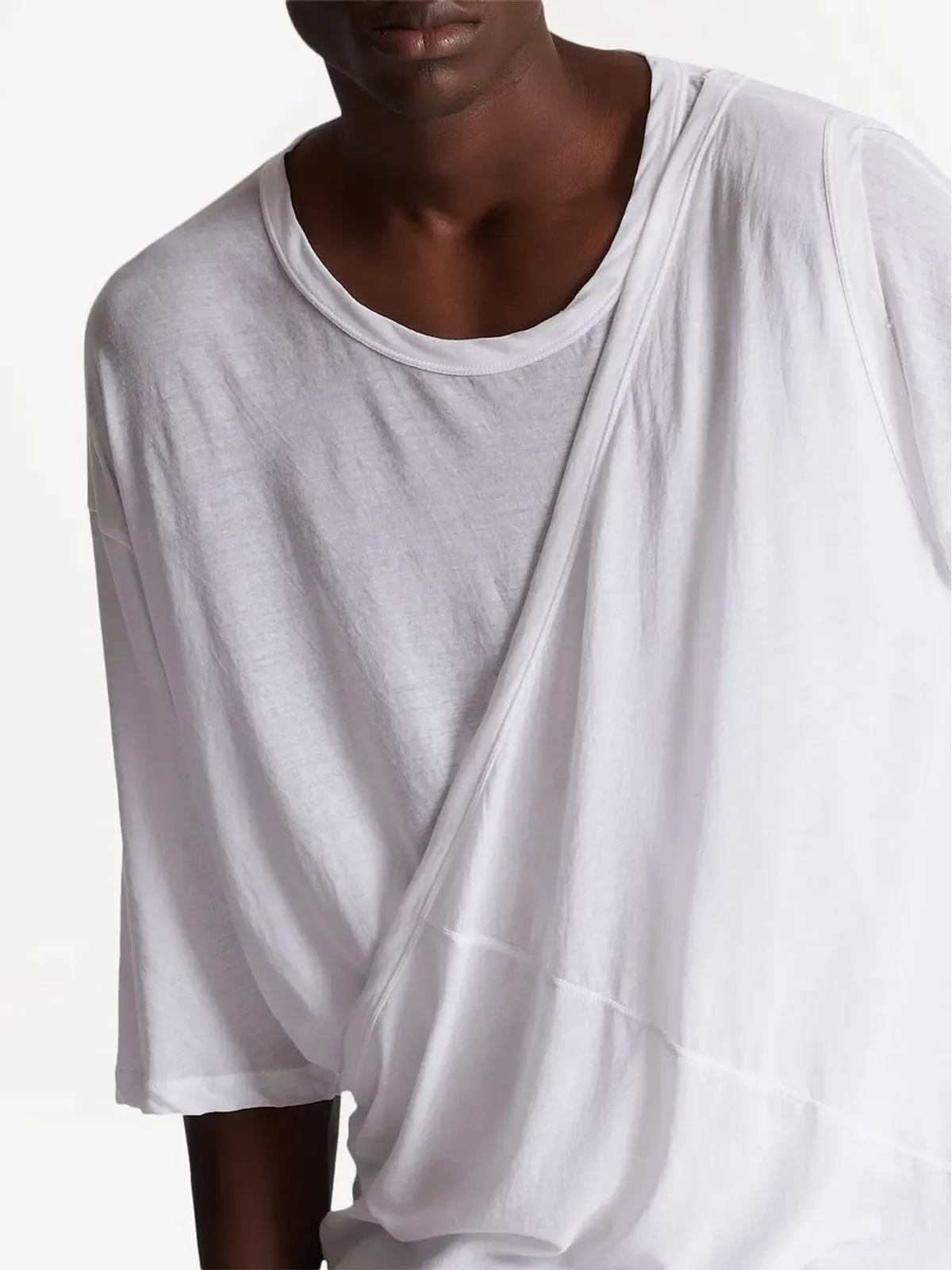 Balmain ギャザー パネル ディテール Tシャツ - 画像5