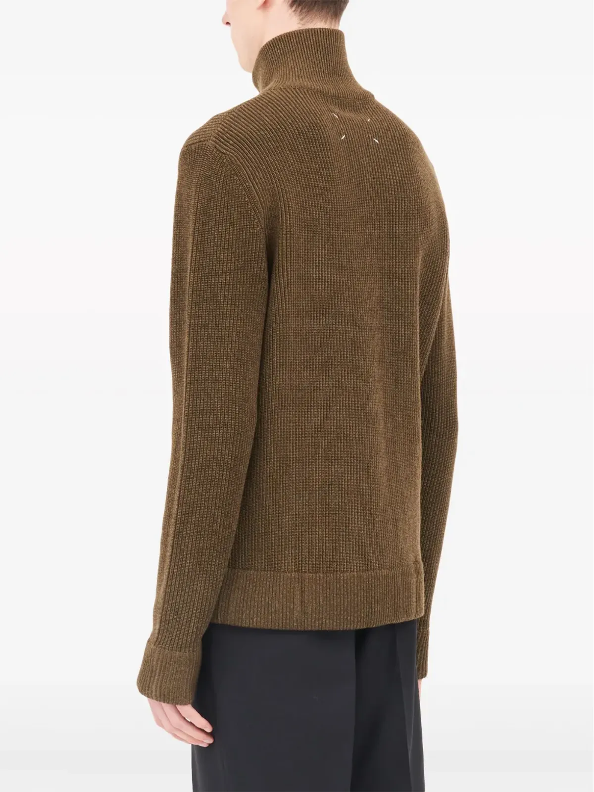 Maison Margiela リブ編みジップアップカーディガン - 画像5