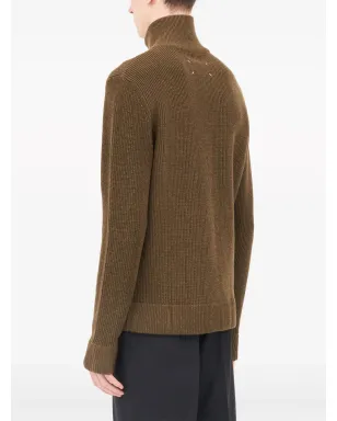Maison Margiela リブ編みジップアップカーディガン - サムネイル5