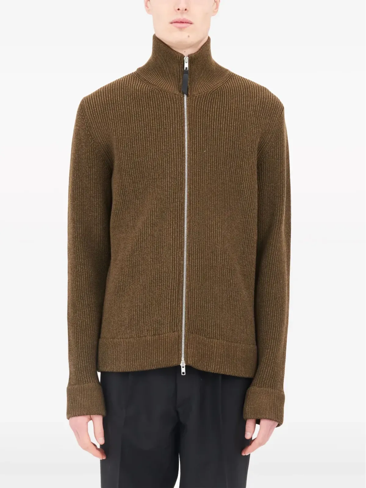 Maison Margiela リブ編みジップアップカーディガン - 画像2