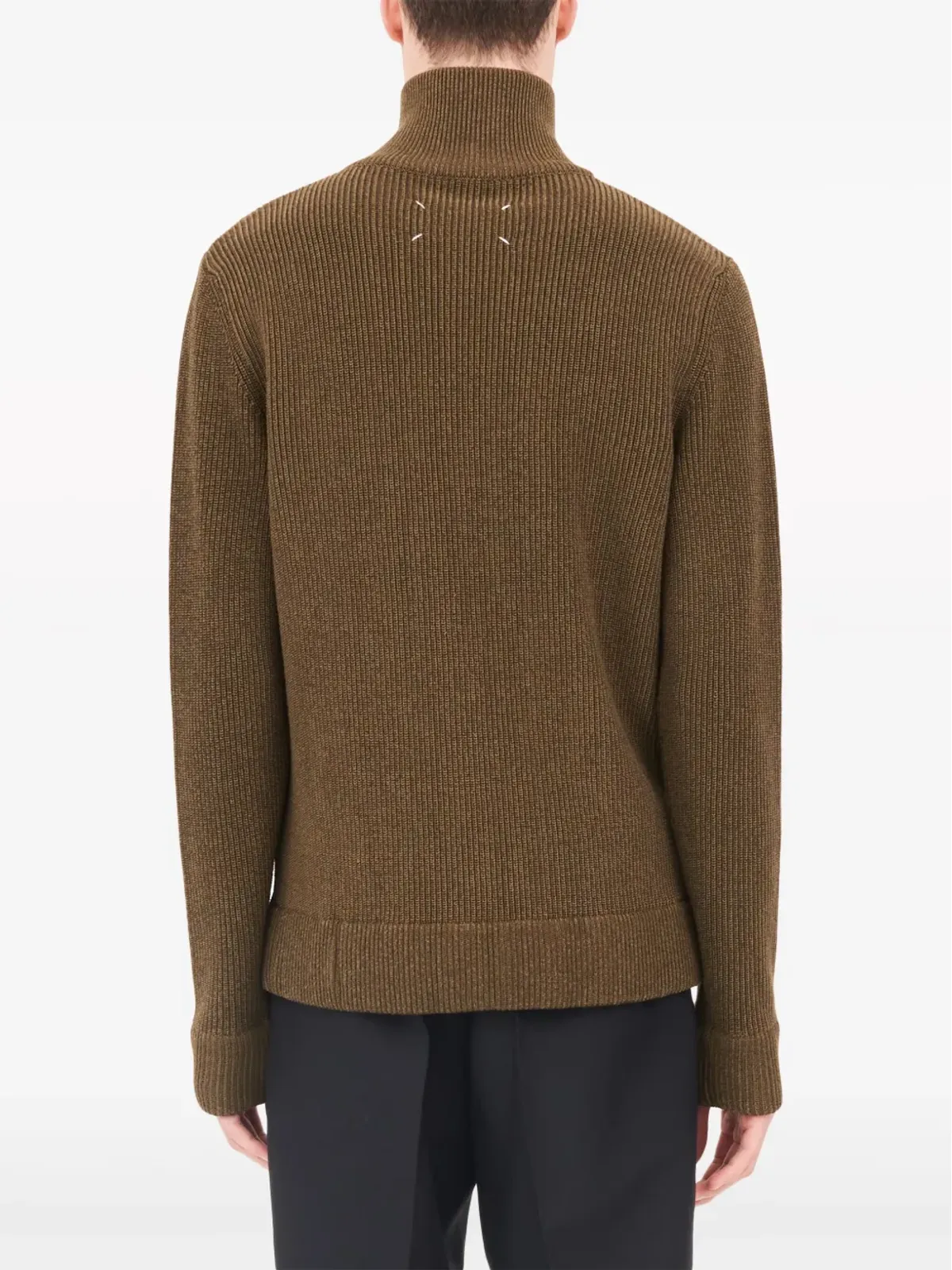 Maison Margiela リブ編みジップアップカーディガン - 画像4