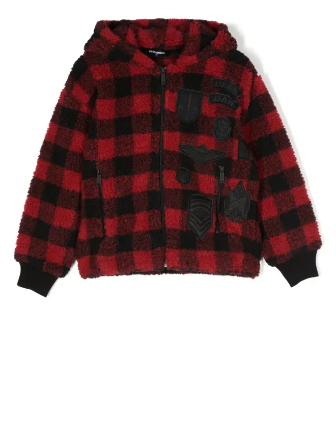 DSQUARED2 KIDS DSQUARED2 KIDS チェック柄フェイクシアリングジャケットの商品画像