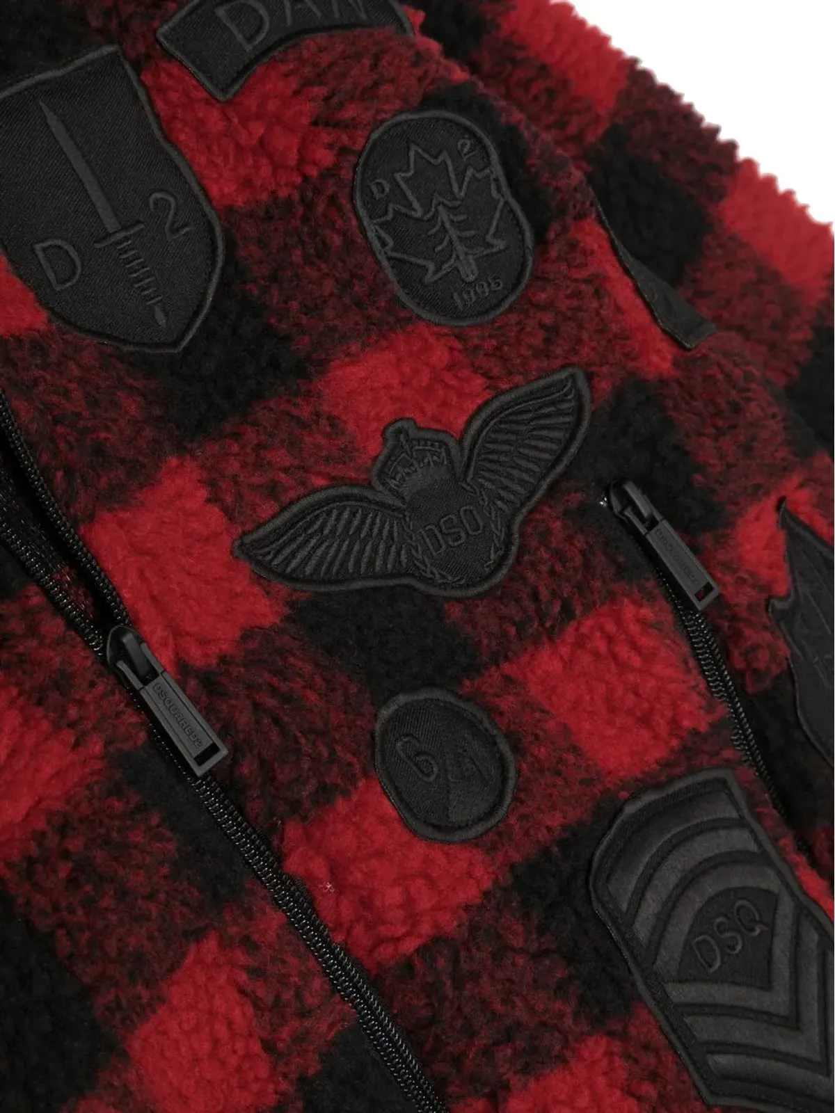 DSQUARED2 KIDS チェック柄フェイクシアリングジャケット - 画像3