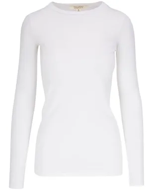 Nili Lotan 長袖 SupimaコットンTシャツ（ホワイト） - サムネイル1