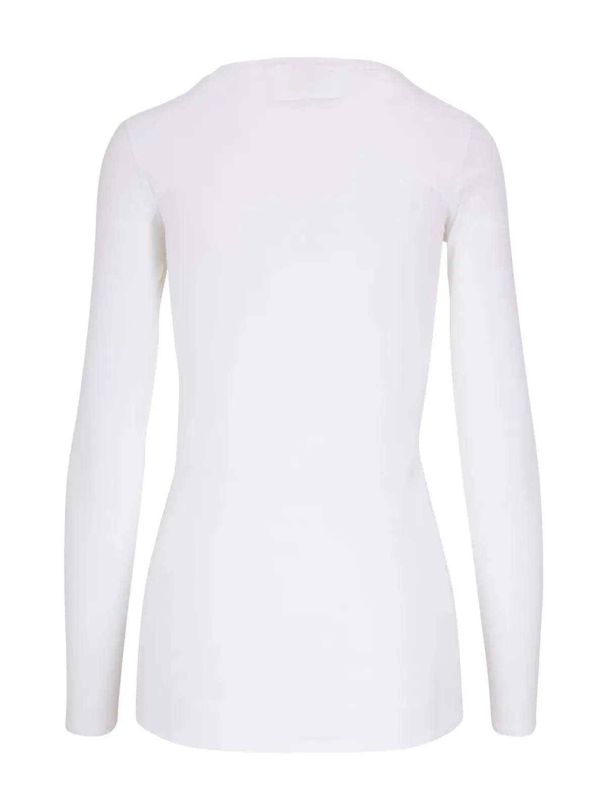 Nili Lotan 長袖 SupimaコットンTシャツ（ホワイト） - 画像2