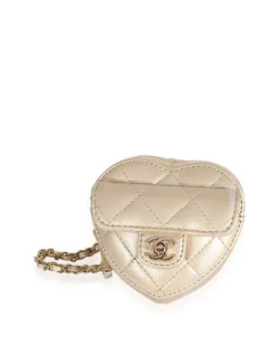 CHANEL Pre-Owned ダイヤモンドキルティング ハート型 ネックレスポーチ - サムネイル1