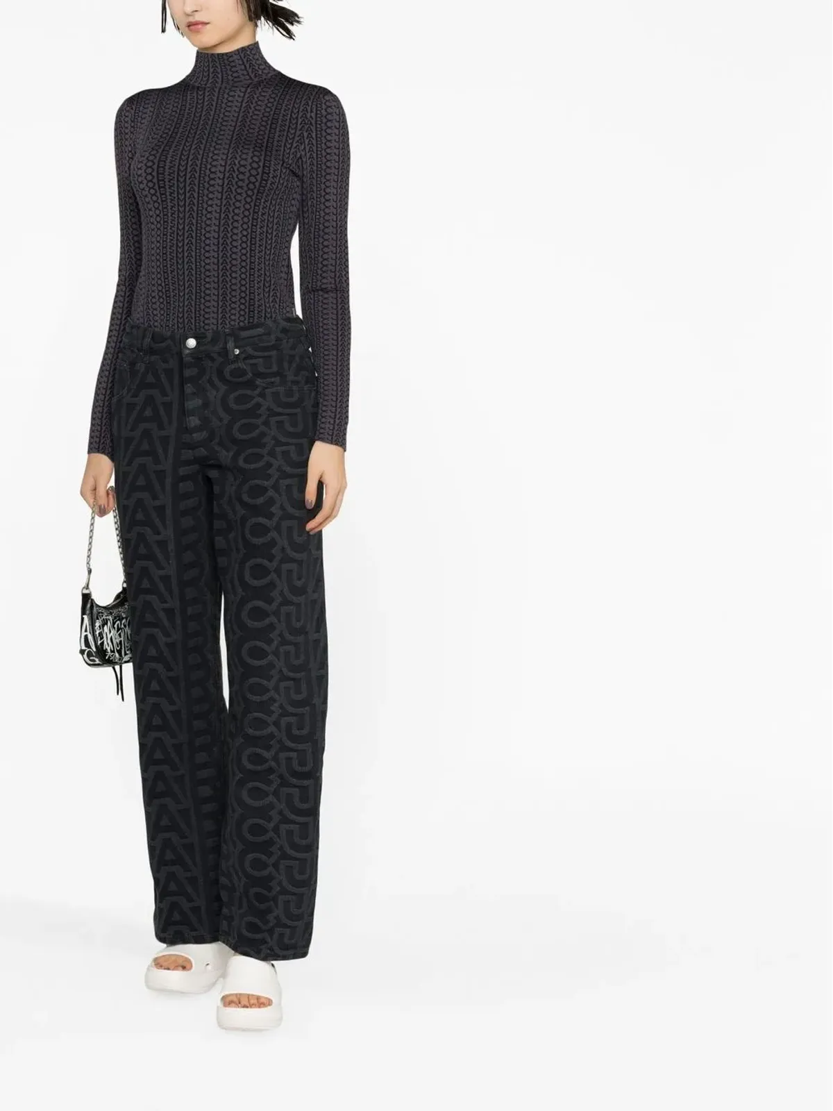 Marc Jacobs モノグラム コンパクトニット モックネック ジャンパー - 画像2