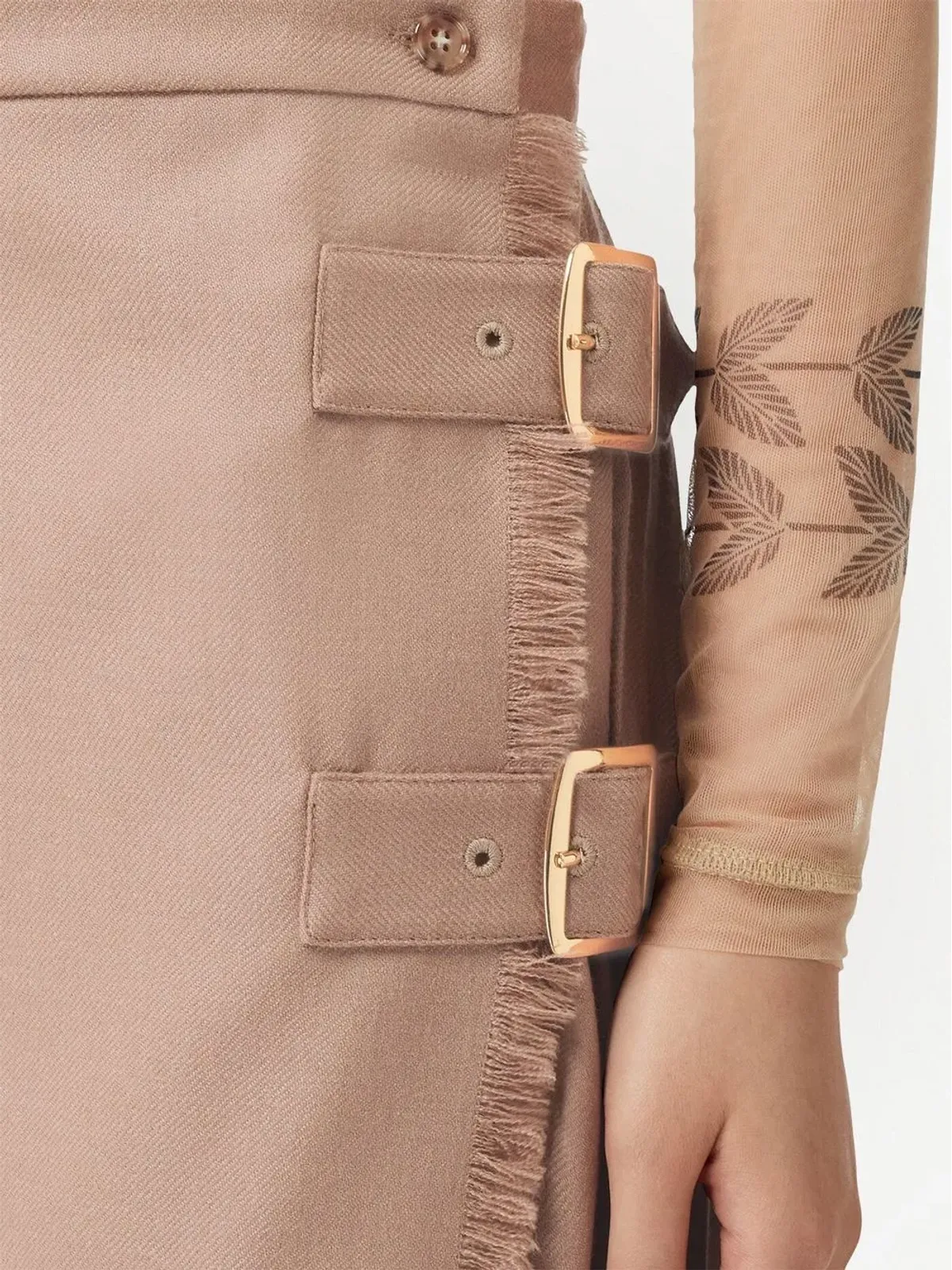 Burberry プリーツパネルドキルトスカート - 画像5