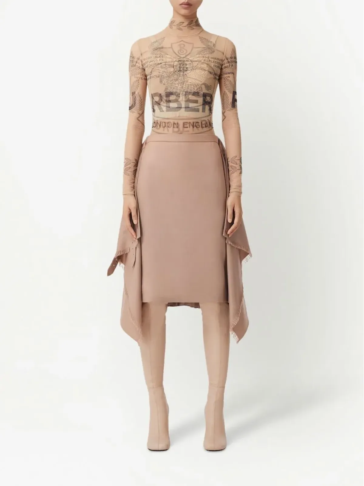Burberry プリーツパネルドキルトスカート - 画像2