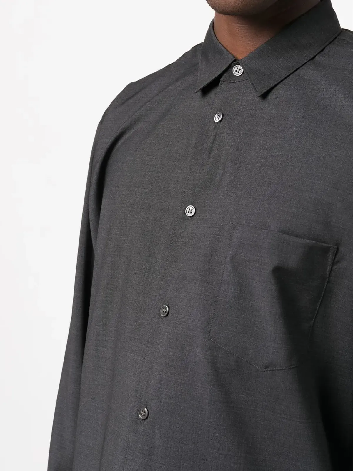 Comme Des Garçons Shirt チェストパッチポケットシャツ グレー - 画像5