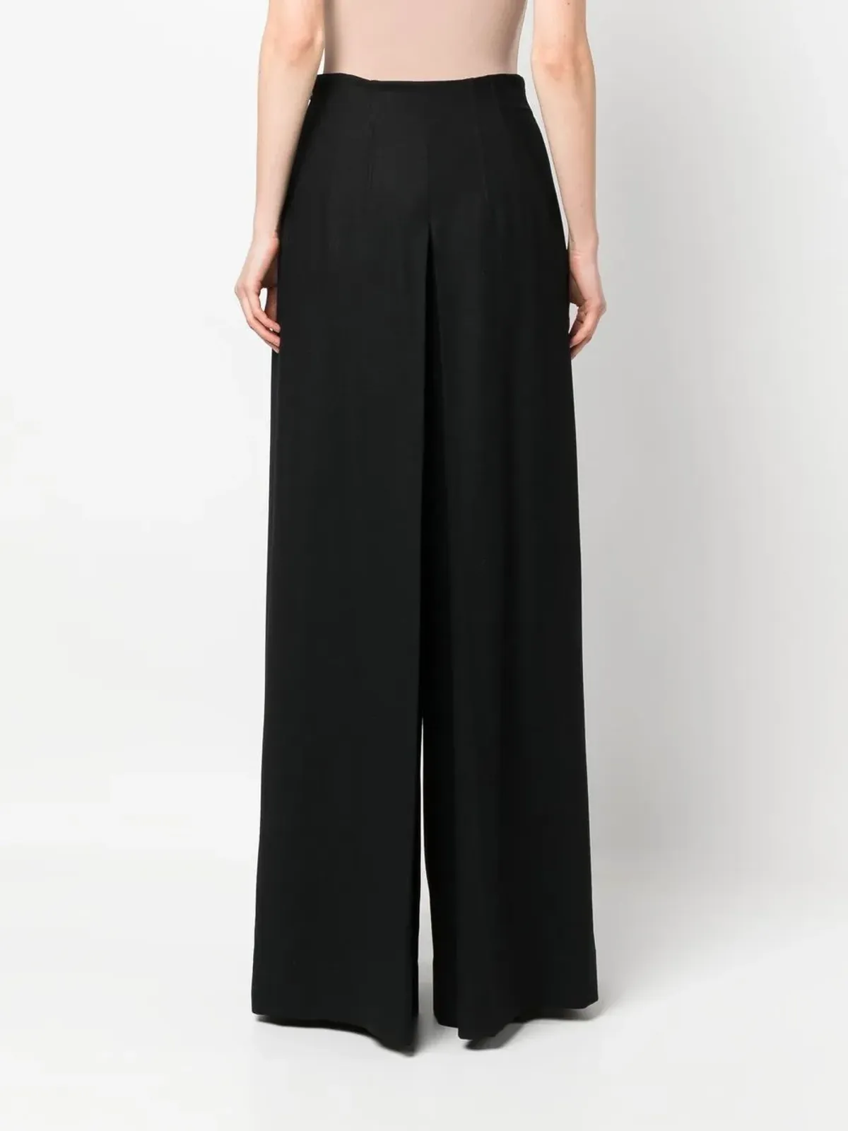 Alberta Ferretti ベルト付きウエストのワイドレッグパンツ - 画像4