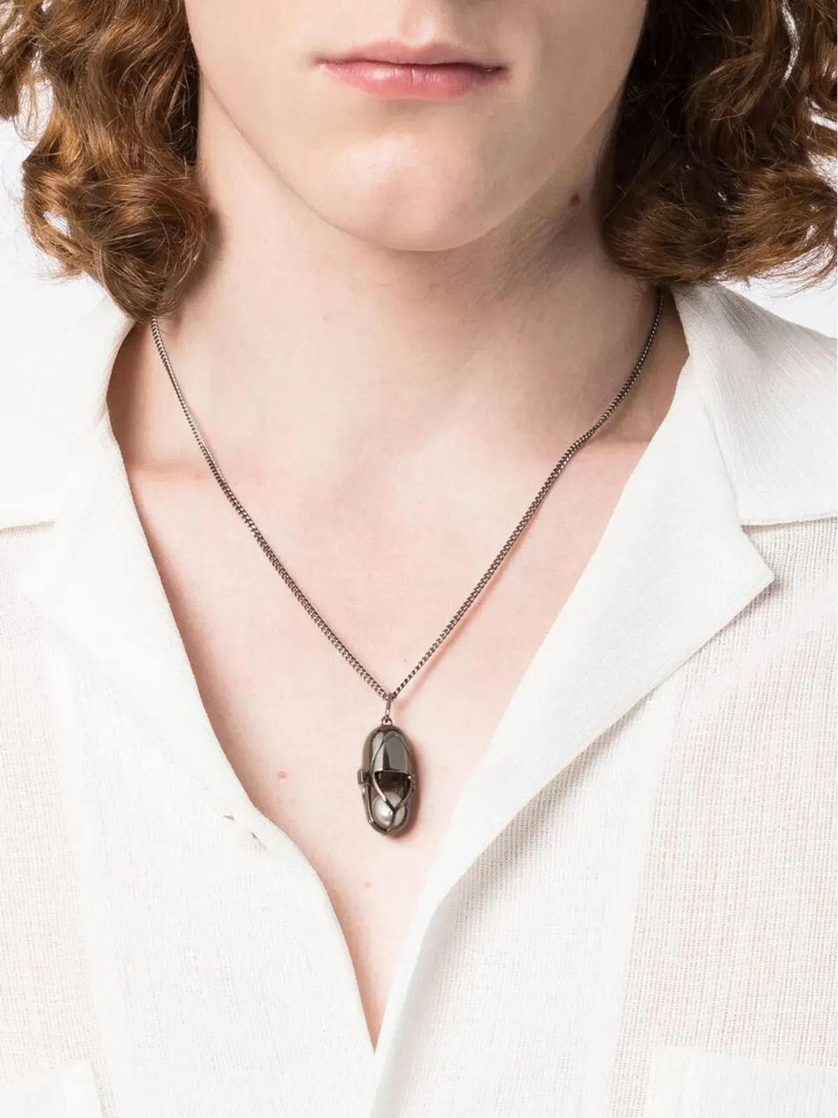 Capsule Eleven Capsule Pearl ペンダントネックレス - Silver - 画像2