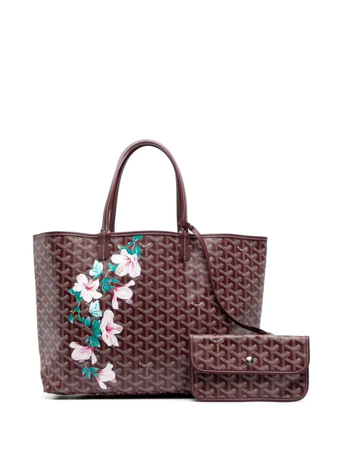 Goyard Pre-Owned ビンテージ カスタム花柄 St. Louis トート - 画像4