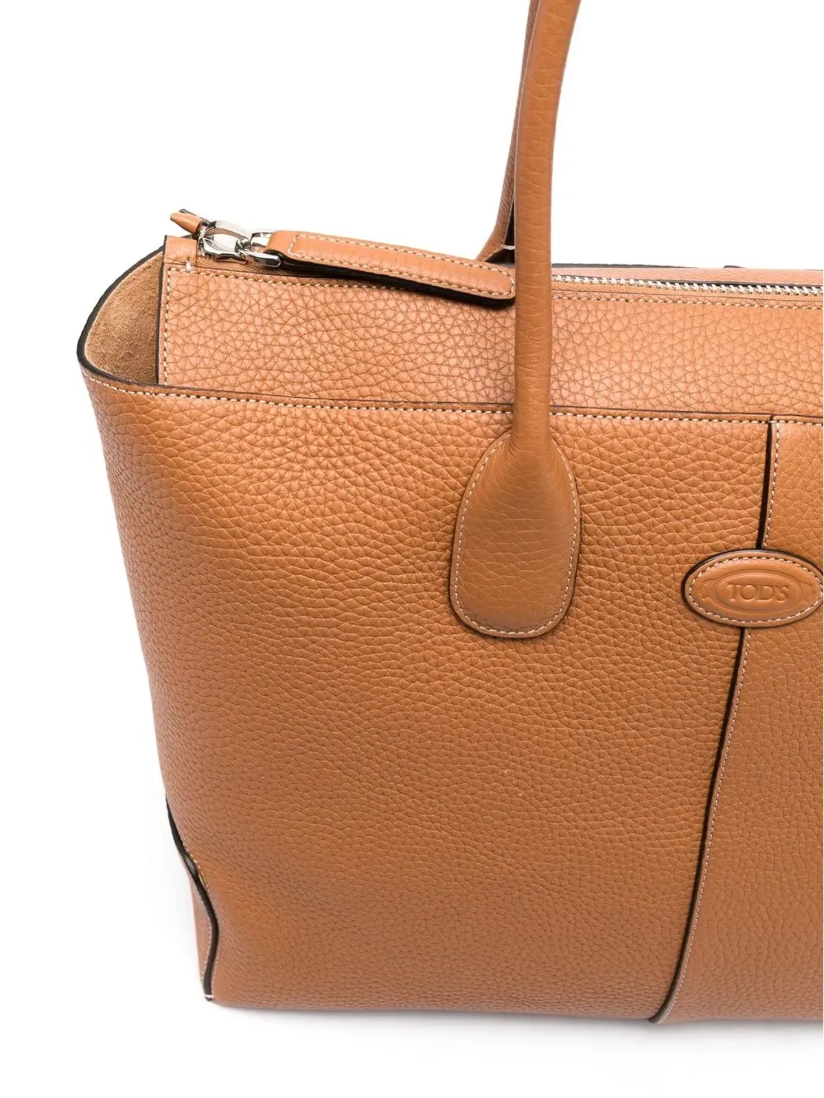 Tod's ロゴパッチ レザートートバッグ - 画像4