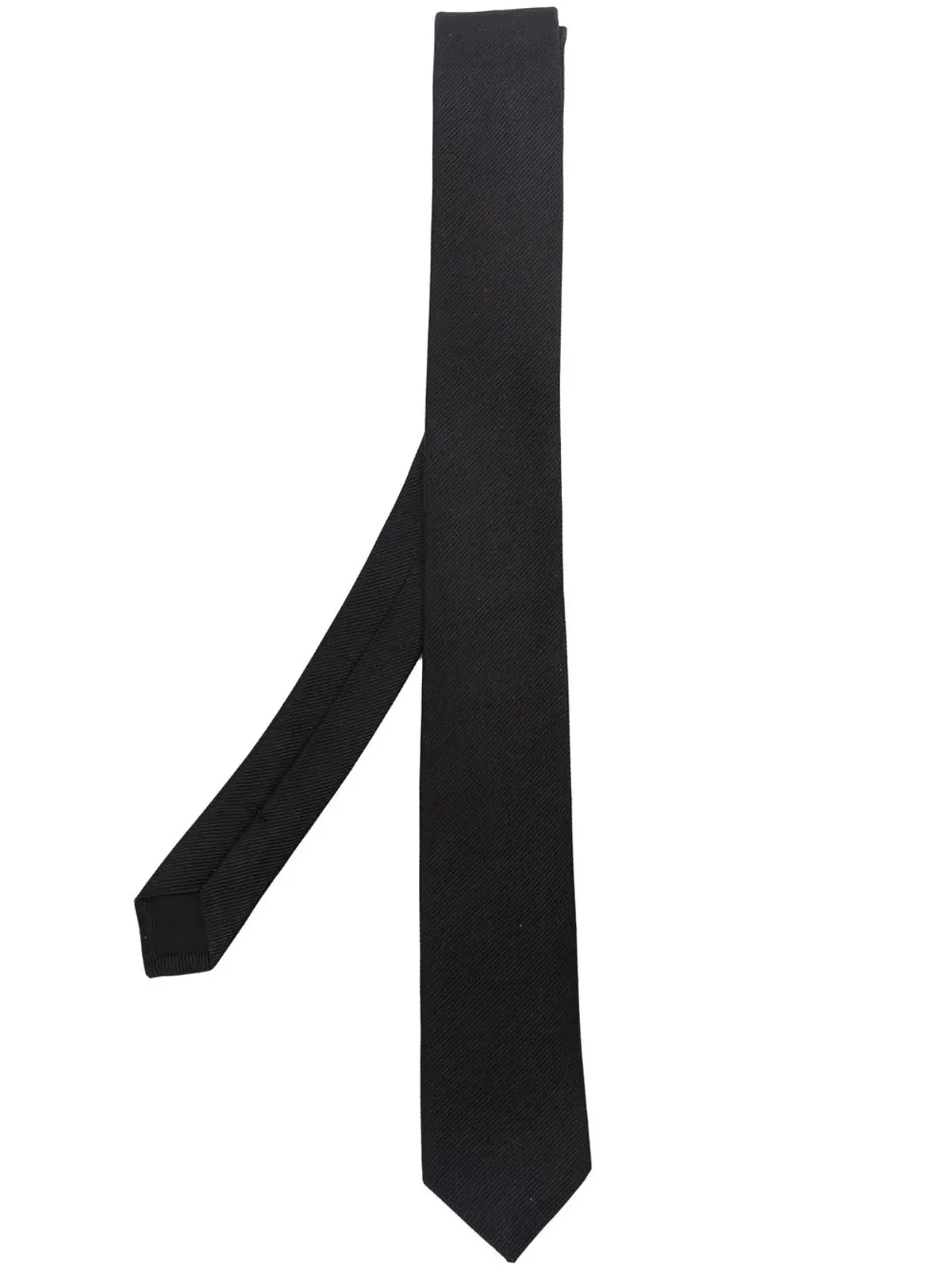 Saint Laurent テクスチャードシルクタイ ブラック - 画像1