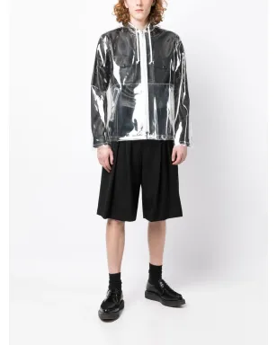 Black Comme Des Garçons スローガンプリント透明ジャケット - サムネイル2
