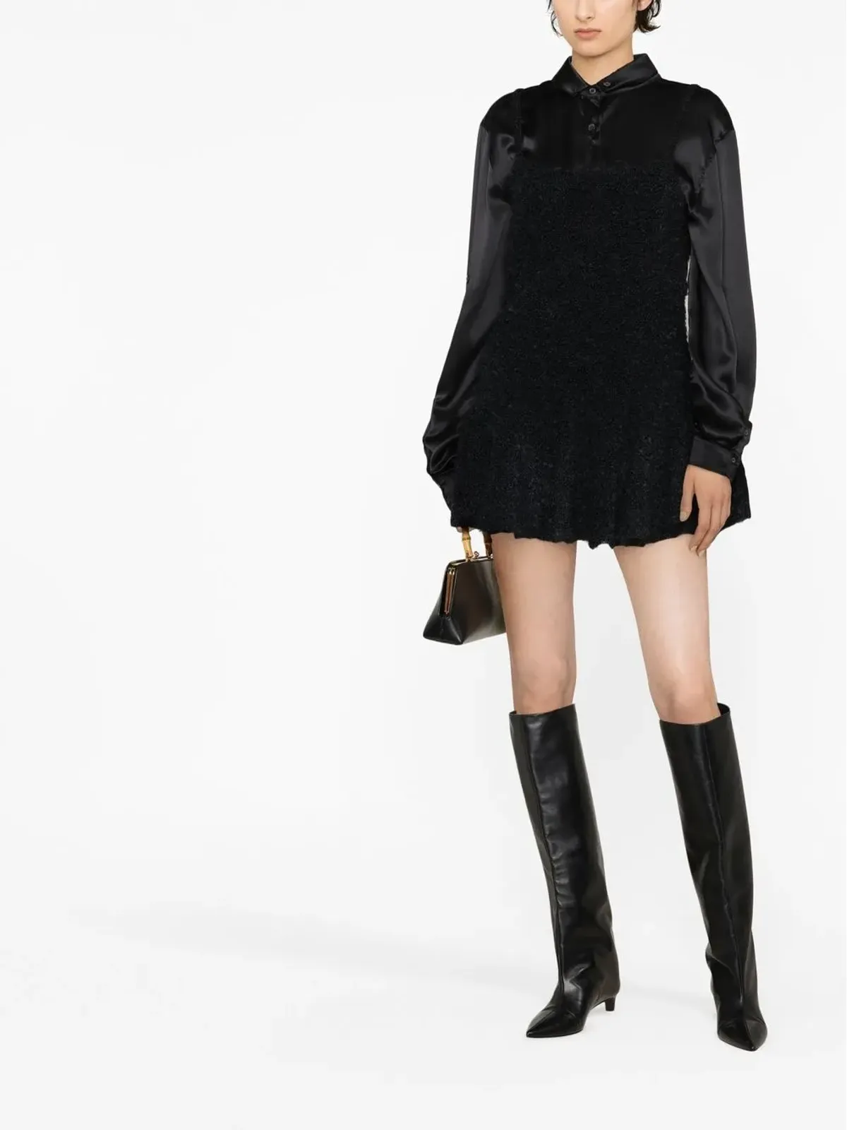 Jil Sander ブークレ編みミニドレス - 画像2